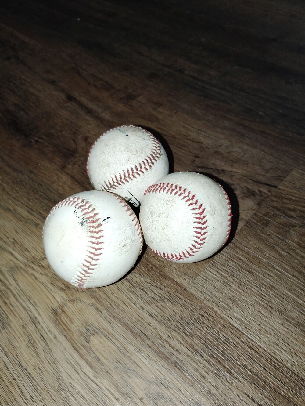 Nike White Baseballs with Red Stitching - Pack of 3